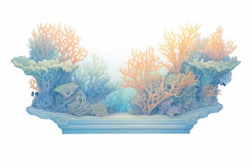 panoramic view of a coral reef exhibit in an oceanarium