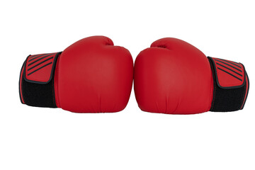 red boxing gloves isolated
