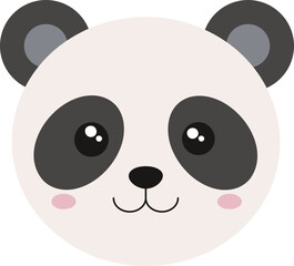 A cartoon panda with a big smile on its face