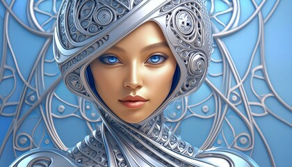 portrait of a woman with hair. Portrait of a young woman with long, wavy brunette hair, sparkling hazel eyes