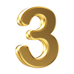 3d golden number 3