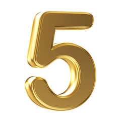 3d golden number 5