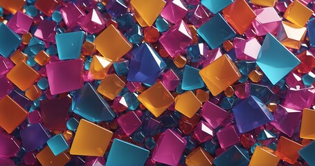 Abstract background with translucent geometric shapes. Shades of colors.