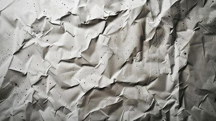 A background paper texture, slightly wrinkled, light grey, slight black speckle, soft focus in the corners with a very little bit on clay dirt.