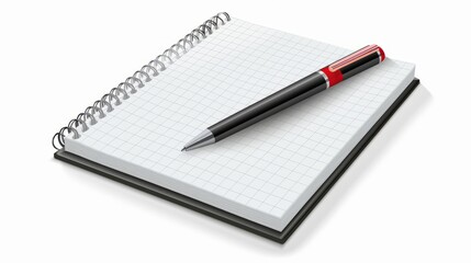 Training and business development concept with notepad and pen for taking notes hyper realistic 