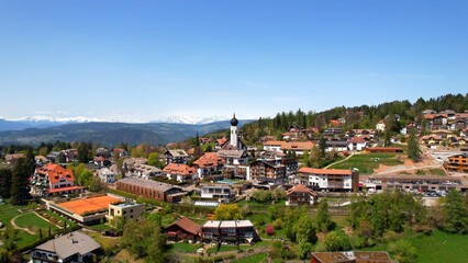 Upper Bozen - South Tyrol - Ritten high plateau - fantastic view of the city on the Ritten high plateau.