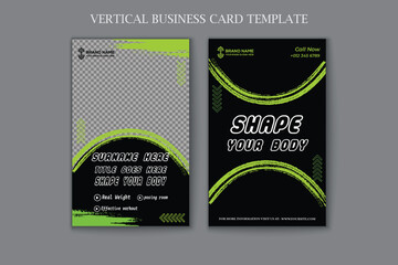 Gym fitness sport business card design
