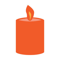 Cartoon Burning Flame Candle Icon