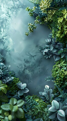 Lush and Verdant Foliage Envelops the Frame in a Captivating Eco-Friendly Digital Landscape