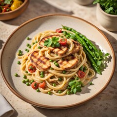 spaghetti with seafood