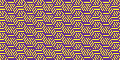 geometric diamond parquet purple and yellow color seamless pattern PNG