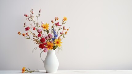 vase with flowers- Beautiful Floral Bouquet in Glass Vase