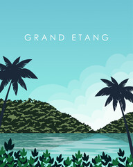 Grand Etang travel poster