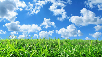 Fototapeta premium green grass and blue sky