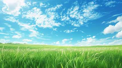 Fototapeta premium green grass and blue sky
