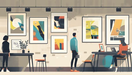 2D Flat illustration Activity Concept of a Pottery Making Workshop