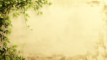 vintage background with leaves.