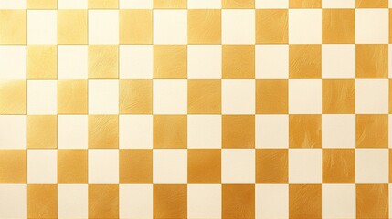 四角のチェック柄テクスチャー、金1