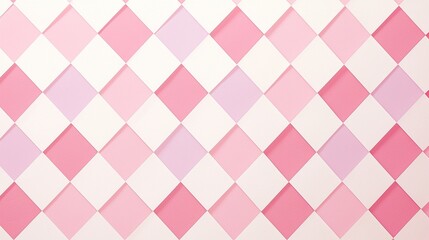 Fototapeta premium 四角のチェック柄テクスチャー、ピンク5