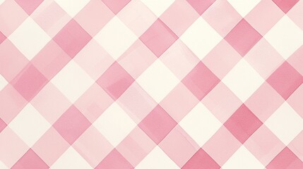 Fototapeta premium 四角のチェック柄テクスチャー、ピンク4