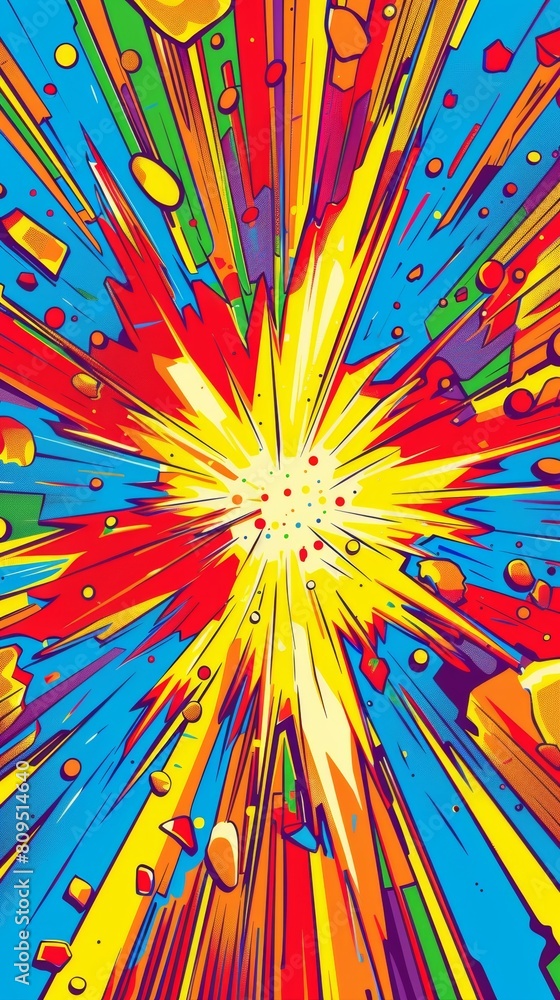 Poster explosive color burst abstract background