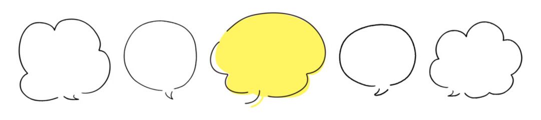 ペンの手書き吹き出しセット