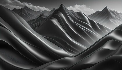 Obraz premium A mysterious gradient from a smoky gray to a pale silver, invoking the image of mist-covered 