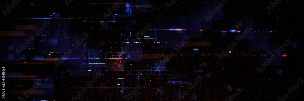 Poster glitch game effect tv screen with pixel texture background. vhs digital pattern with retro televisio