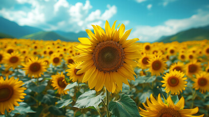 夏 空 ひまわり