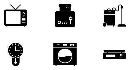 
Electronics Glyph icon pictogram symbol visual illustration Set
