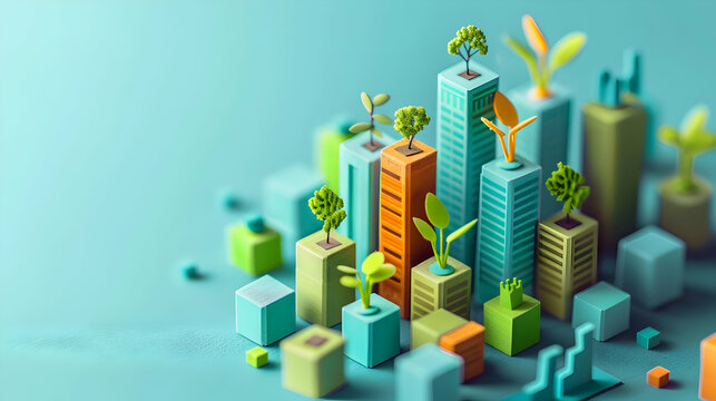 3D Flat icon as Investment Manager Directing Growth Funds concept as An investment manager directs growth funds into promising sectors strategically investing to maximize returns a