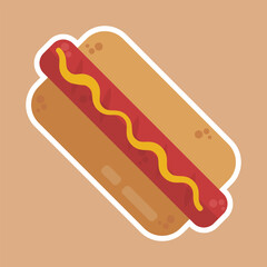 hot dog vector illustration