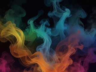 Coloring glow smoke effect background with coloring fireworks ai generative