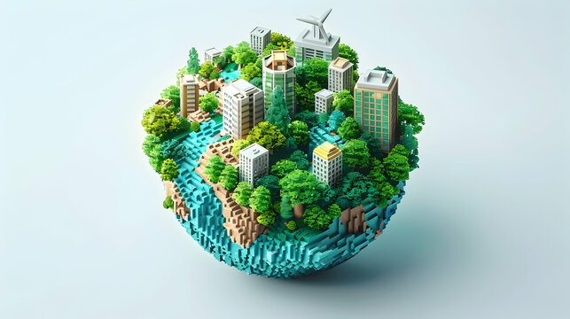 3D Flat icon as NGO Director Promoting Sustainable Development Goals concept as An NGO director promotes sustainable development goals to ensure long term economic growth and envir