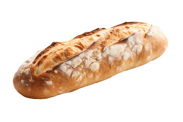This is a picture of a delicious, fresh-baked baguette. It's perfect for sandwiches, toast, or just eating on its own, transparent background