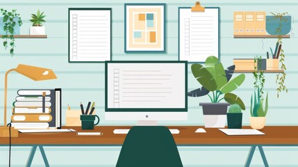 Sustainable Home Office Checklist: An infographic that provides a checklist for setting up an environmentally friendly home office