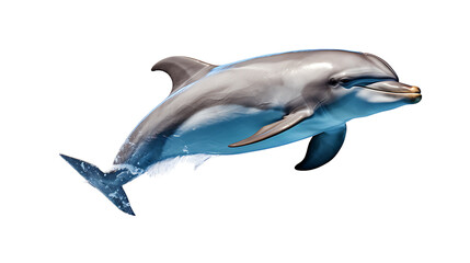 Fototapeta premium dolphin jumping isolated on white background