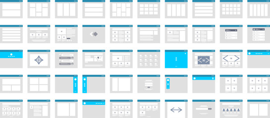 Website Prototype Icon pictogram symbol visual illustration Set