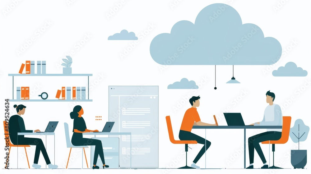 Poster to support flexible working arrangements, cloud solutions are increasingly adopted, providing reliab