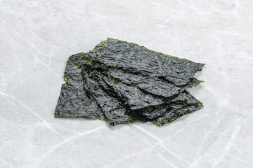 Korean nori seaweed chips heap