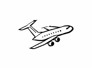 airplane isolated on white