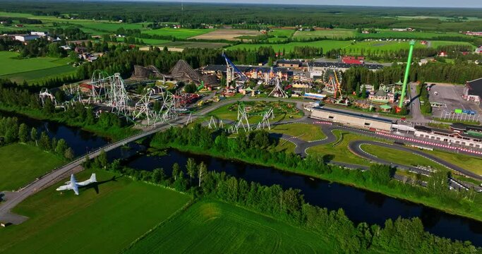 Powerpark amusement park and the Mika Salo circuit, in Finland - Aerial view