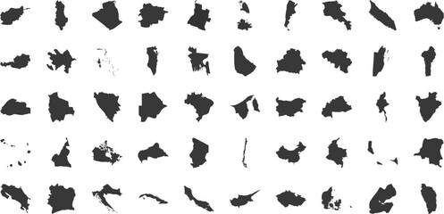 World Maps Icon pictogram symbol visual illustration Set
