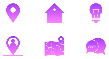 Phone And Tablet Glyph Gradient Icon pictogram symbol visual illustration Set