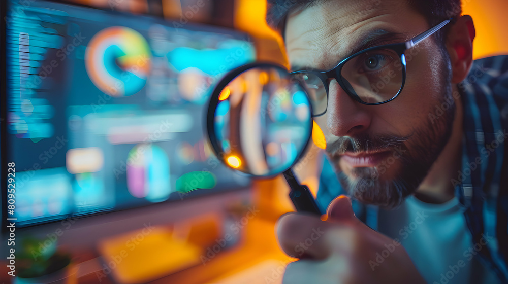 Poster photo realistic as seo expert enhancing website visibility concept as an seo expert enhances a compa