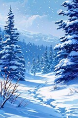 charm of a winter wonderland with minimalistic vectors of snowflakes,