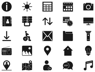 Phone And Tablet Glyph Icon pictogram symbol visual illustration Set