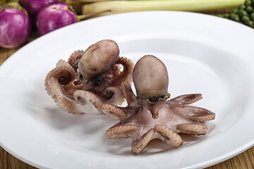 Delicous luxury seafood - boiled octopus