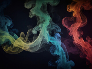 Coloring glow smoke effect background with coloring fireworks ai generative