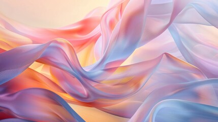 Vibrant Silk Fabrics Dancing in a Colorful Abstract Harmony